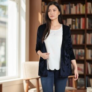 NEW•M-XL•Soul Sunrise Wendy Wine Velvet Cardigan With Pockets